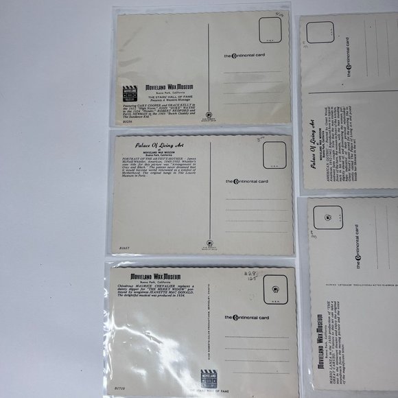 Vintage Movieland Wax Museum Postcard lot 9 Stars Hall Of Fame Jesus Christ Unus - Picture 9 of 10